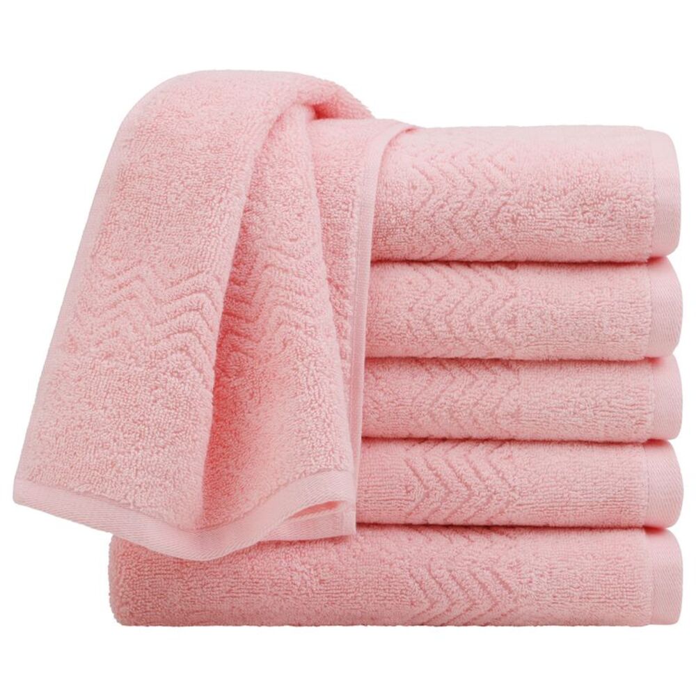 6pcs Hand Towels 29 x 13 Inch Soft Absorbent 100% Cotton Pink